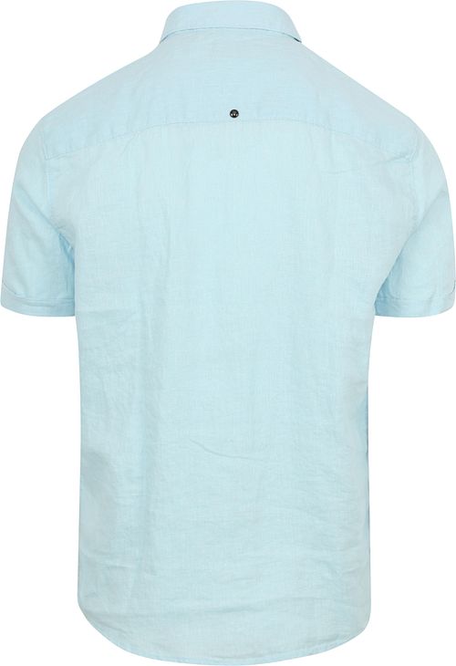No Excess Short Sleeve Hemd Leinen Hellblau Product / Achterkant