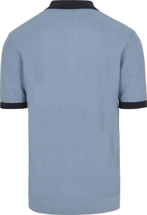 Polo de punto con textura Scotch And Soda en azul Product / Achterkant