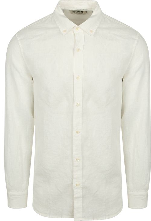 Scotch and Soda Linnen Overhemd Wit Product