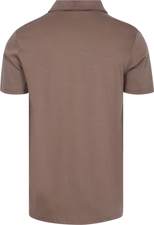 Suitable Silky Polo Taupe Product / Achterkant