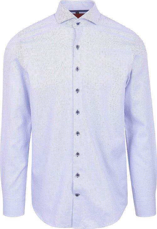 Suitable Twill Skjorta Tryck Ljusblå Product