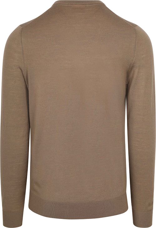 Sweter Suitable Crew Zip Merino w kolorze taupe Product / Achterkant