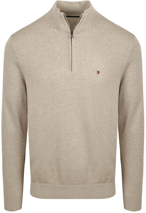 Tommy Hilfiger Essential Jersey Media Cremallera Greige Product