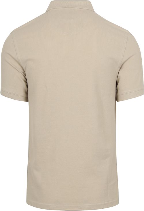 Barbour Pique Poloshirt Beige Product / Achterkant