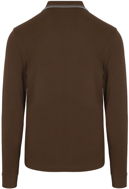 Fred Perry Polo De Manga Larga Brown Product / Achterkant