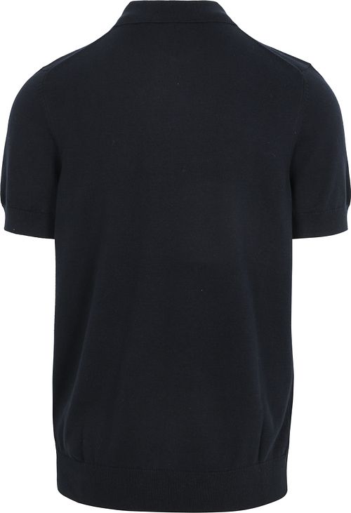 Lyle and Scott Poloshirt Knitted Navy Product / Achterkant