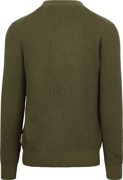 Marc O'Polo sweter z mieszanki wełny w kolorze zielonym Product / Achterkant