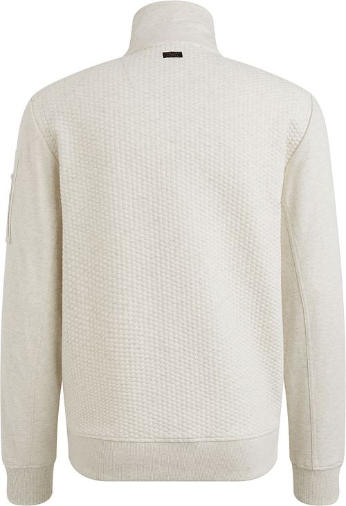 PME Legend Jacquard Interlock Kardigan Greige Product / Achterkant
