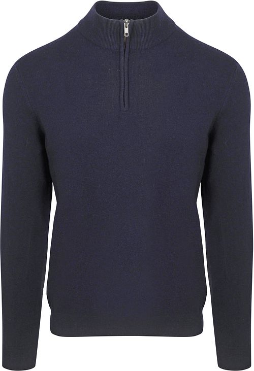 Steppin' Out sweter z półzamkiem z wełny merynosów, granatowy Product