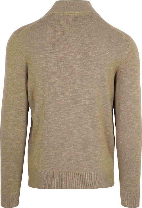 Suitable Slub Garn Halv Zip Genser Beige Product / Achterkant