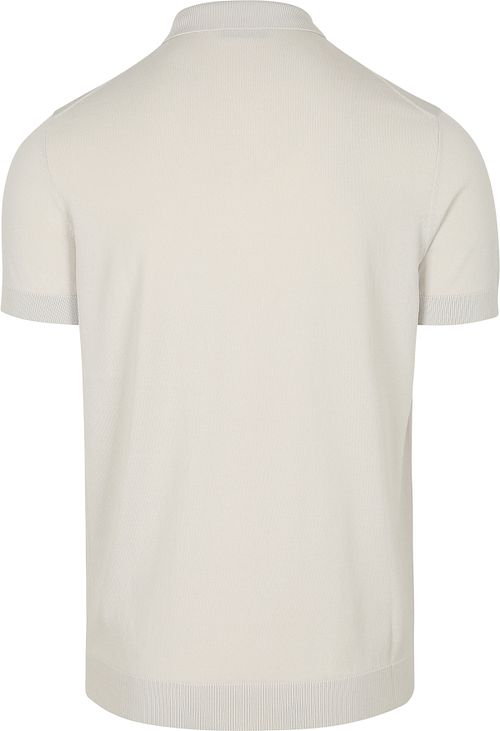 Suitable Strikket Polo Halv Glidelås Beige Product / Achterkant