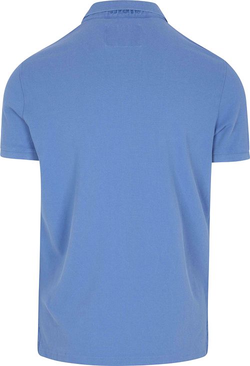 Superdry Polo Piqué Monogram Bleu Product / Achterkant