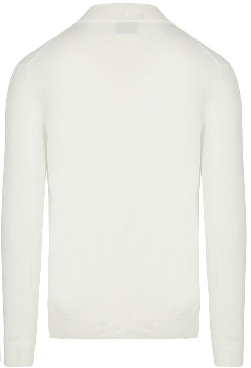 Sweter Suitable Race half zip w kolorze złamanej bieli Product / Achterkant