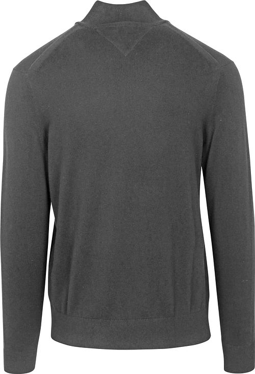 Tommy Hilfiger Halvveis Glidelås Genser Antrasitt Product / Achterkant