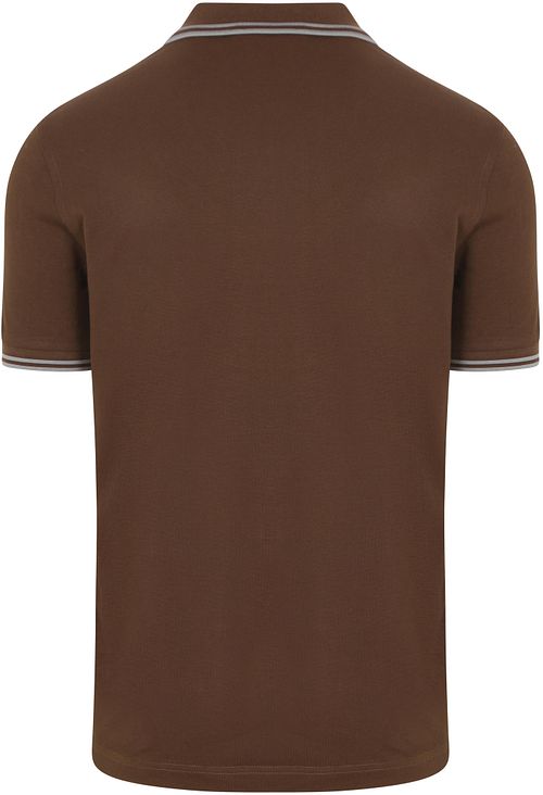 Koszulka polo Fred Perry Twin Tipped M3600 w kolorze brązowym 49A Product / Achterkant