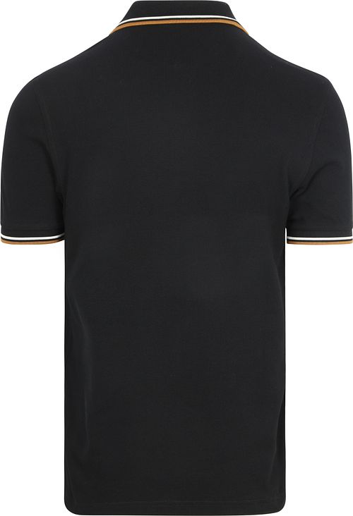 Koszulka polo Fred Perry Twin Tipped M3600 w kolorze czarnym P69 Product / Achterkant