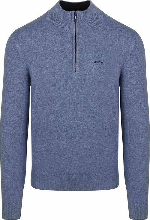 NZA Halv Zip Hættetrøje Christopher Melange Warm Beige Product