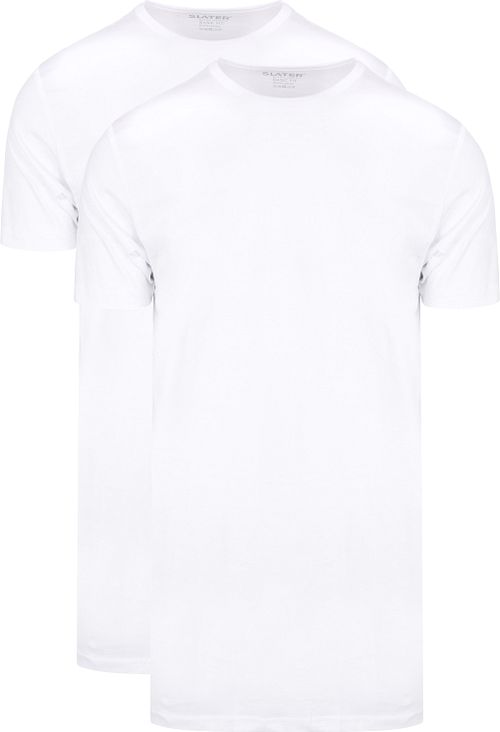 Slater 2-pack T-Shirt Extra Lungo con Girocollo Bianco Product