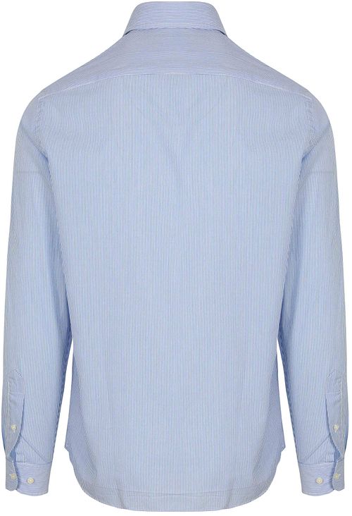 Steppin' Out Chemise Twill Bleu Clair Rayé Product / Achterkant