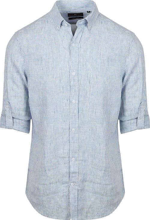 Steppin' Out Hemd Leinen Streifen Hellblau Product