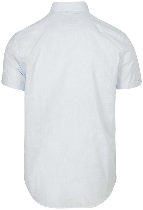 Suitable Korte Mouwen Overhemd Cotton Slub Lichtblauw Product / Achterkant