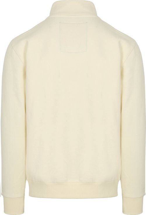 Superdry Halvt Lynlås Pullover Henley Essential Ecru Product / Achterkant