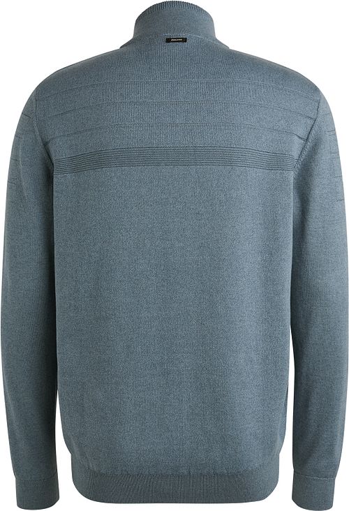 Vanguard Sweater Half Zip Textured Light Blue Product / Achterkant