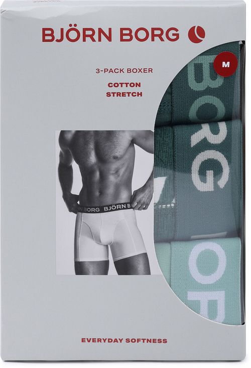 Bjorn Borg Boxer-shorts Lot de 3 Vert Verpakking