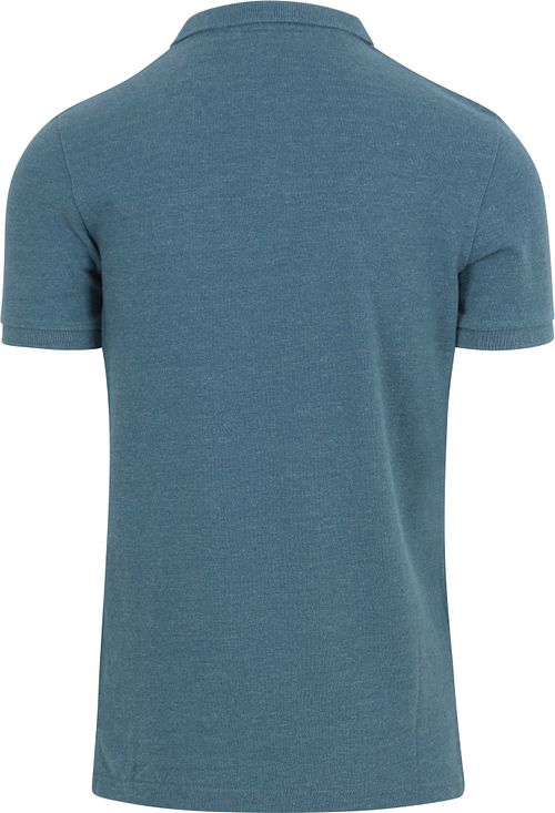 Superdry Classic Poloshirt Melange Blauw Product / Achterkant