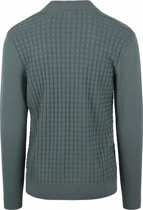 Blue Industry Strickjacke Grün Struktur Product / Achterkant