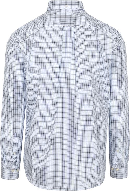 Gant Casual Hemd Poplin Ruit Blauw Product / Achterkant