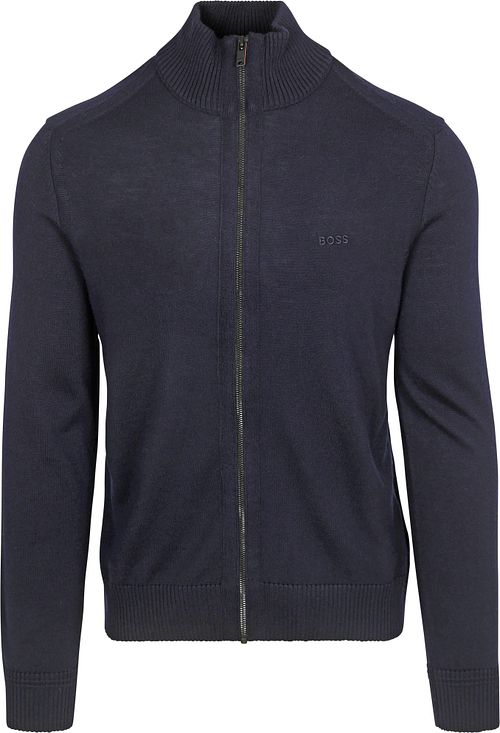 Gilet BOSS Avac in misto lana blu navy Product