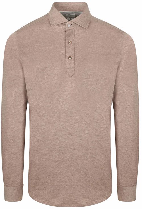 Koszulka polo R2 Amsterdam z dżerseju w kolorze beżowym Product