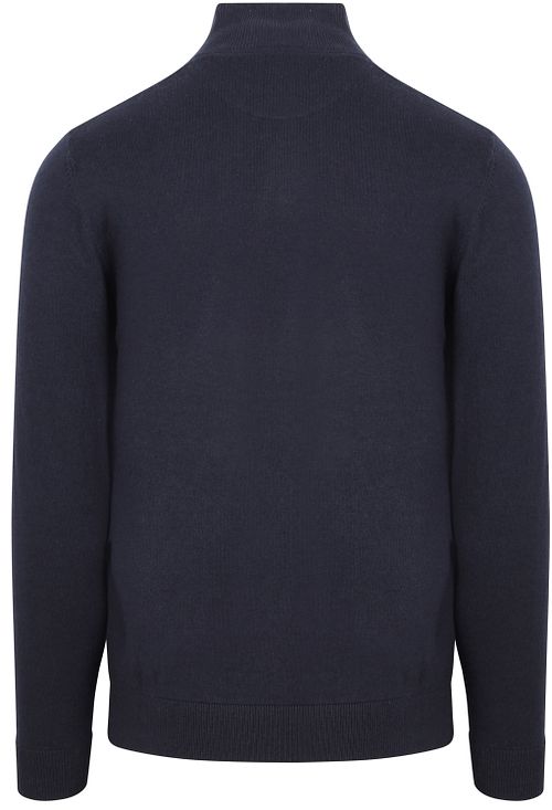 McGregor Half Zip Pullover Merinowolle Structure Navy