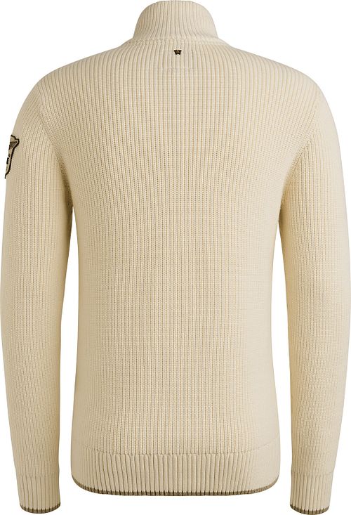 PME Legend Half Zip Structure Sweater Ecru Product / Achterkant