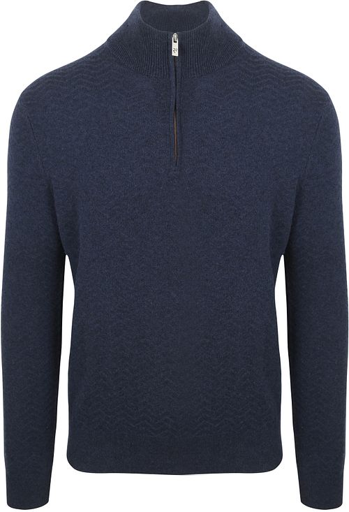 R2 Genser Halfzip Vevstruktur Marineblå Product