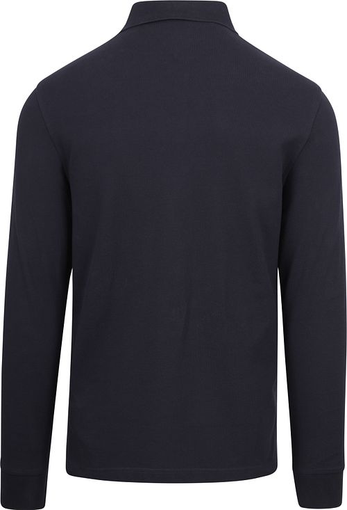 Tommy Hilfiger Polo Shirt Long Sleeve Navy Product / Achterkant