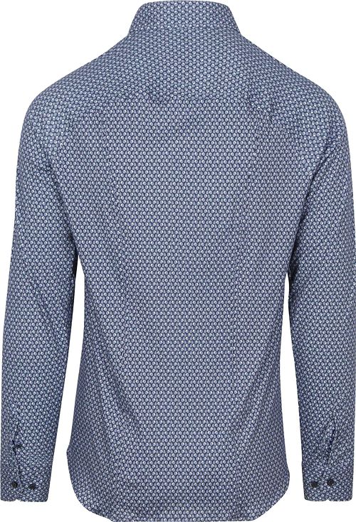 Desoto Hemd Print Donkerblauw Product / Achterkant
