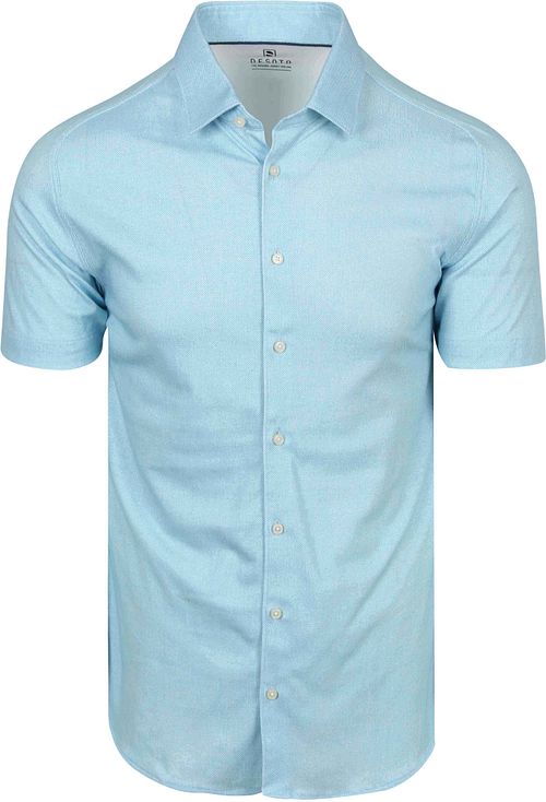 Desoto Short Sleeve Oxford Optics Hemd Aqua Blau