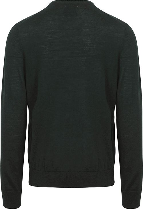 King Essentials The John Pullover Merino Dunkelgrün Product / Achterkant