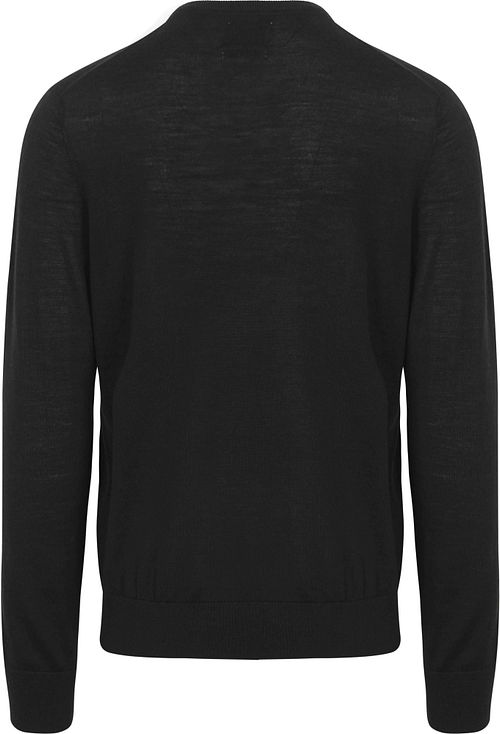 King Essentials The John Pullover Merino Zwart Product / Achterkant