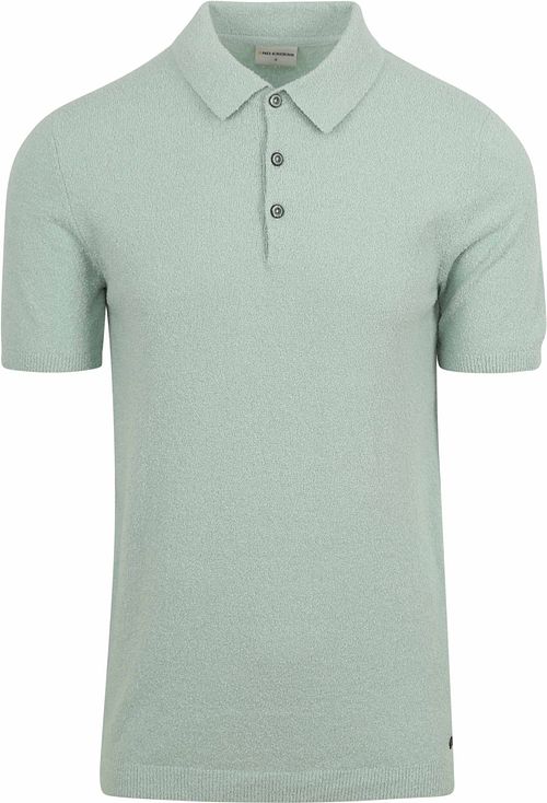 No Excess Knitted Poloshirt Struktur Grün Product