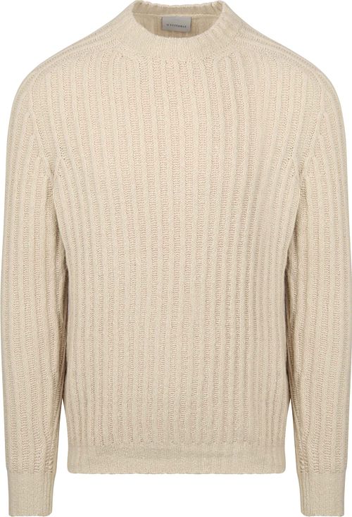 Pullover Suitable in lana bollita écru Product