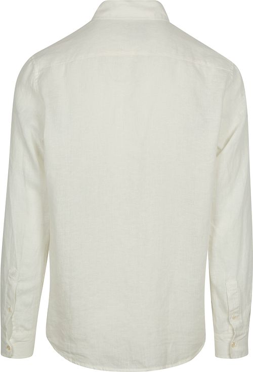 Scotch and Soda Linnen Overhemd Wit Product / Achterkant