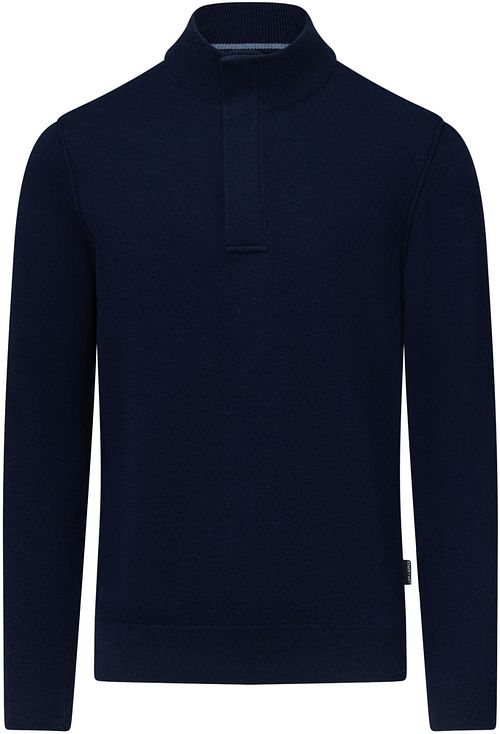 State Of Art Half Zip Trui Wool Blend Navy Product / Achterkant