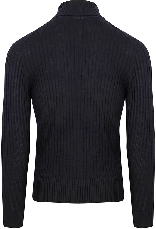 Suitable Rollkragenpullover Rib Merino Navy Product / Achterkant