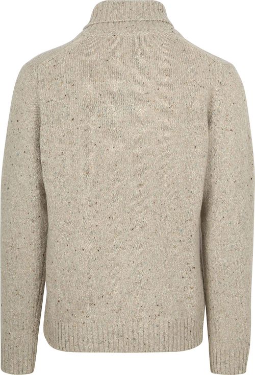 Suitable Trøje Shawl Tweed Eco Wool Ecru Product / Achterkant