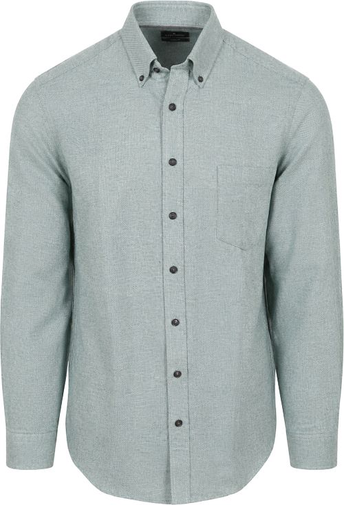 CASAMODA Overhemd Faux Uni Groen