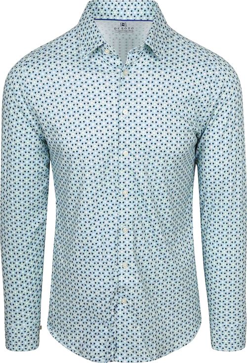 DESOTO Hemd Druck Turquoise