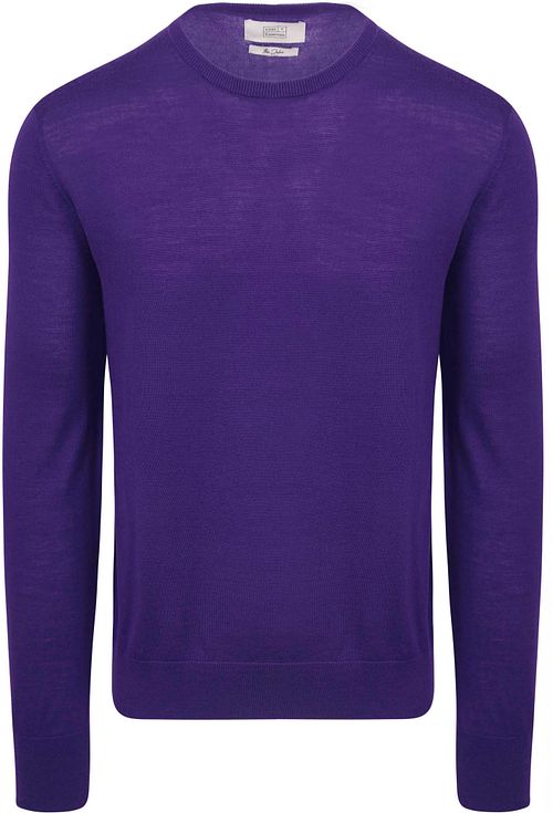 King Essentials The John Pullover z wełny merino w kolorze fioletowym Product